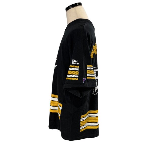 Vintage Pro Player Penguins NHL Eastern Conference Jersey XXL Black & Yellow 90s - Picture 3 of 9